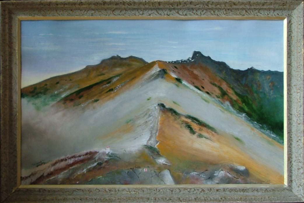 malarstwo akrylowe olejne obrazy galeria ilustracje pejzaz gory tatry czerwone wierchy